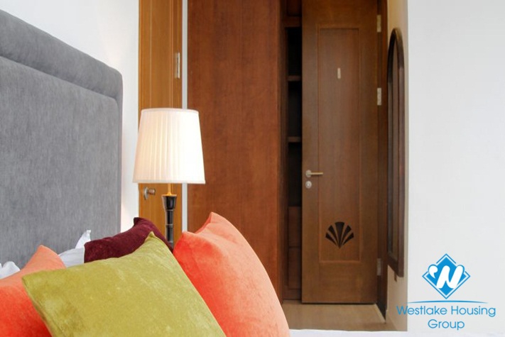 Japanese-style two bedroom apartment for rent in Truong Han Sieu Hoan Kiem